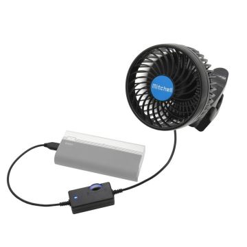 Вентилатор с щипка USB 4W/5V черен