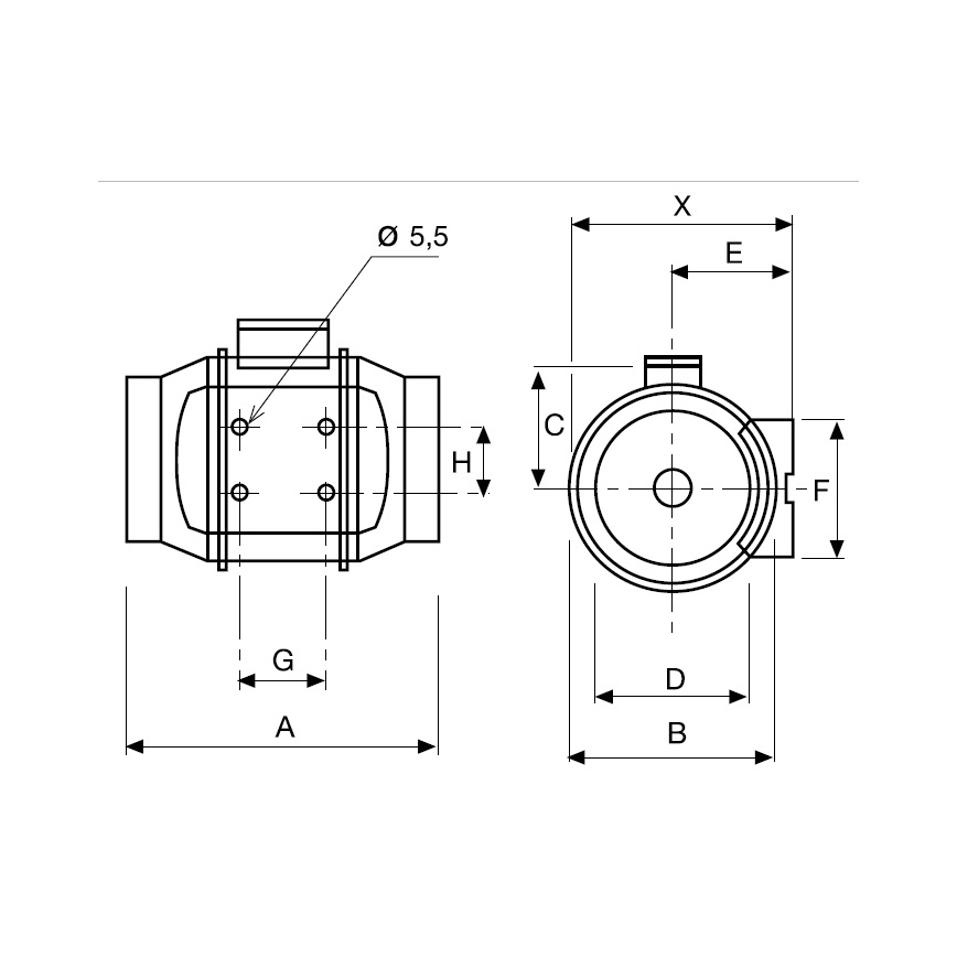 Вентилатор за баня TD-250/100 24W/230V IP44