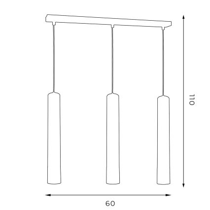 Висящ полилей NEST 3xGU10/8W/230V бял/златист