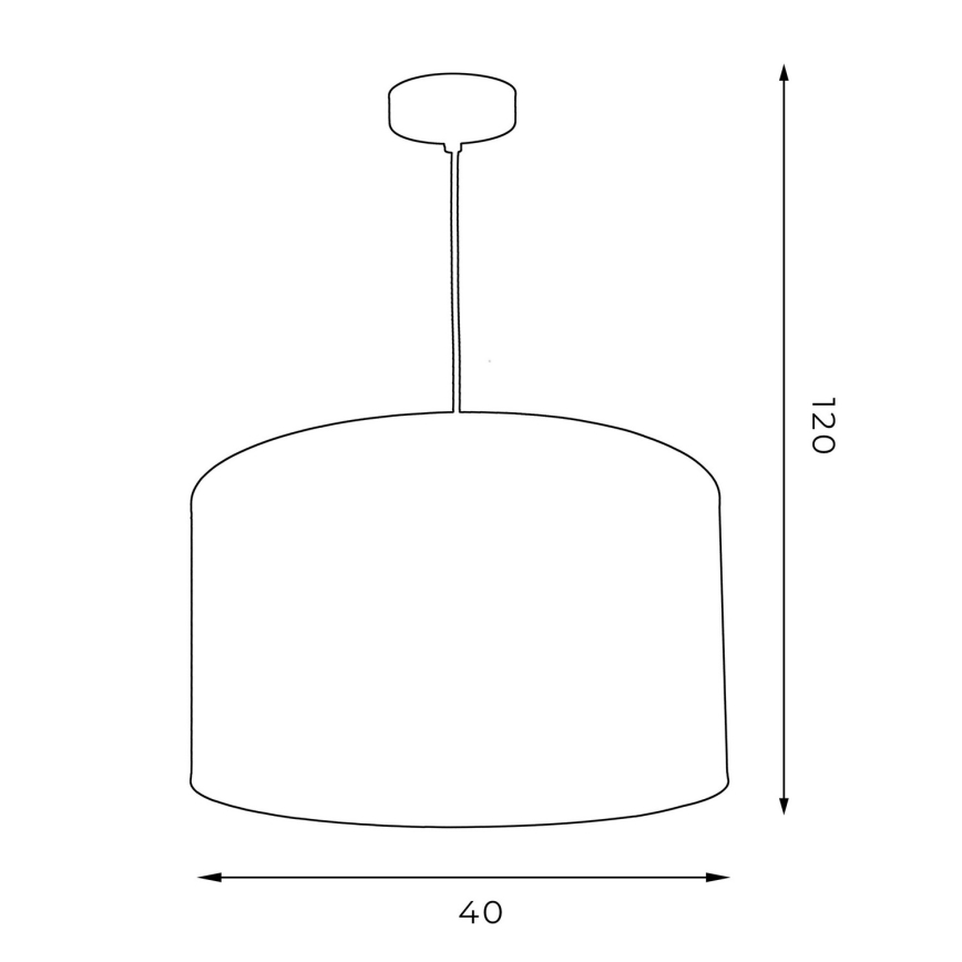 Висящ полилей ARDEN 1xE27/60W/230V Ø 40 cм черен/златист