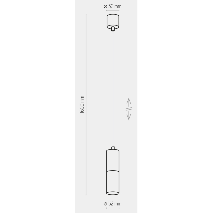 Висящ полилей ELIT 1xGU10/10W/230V черен