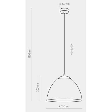 Висящ полилей FARO 1xE27/60W/230V бял