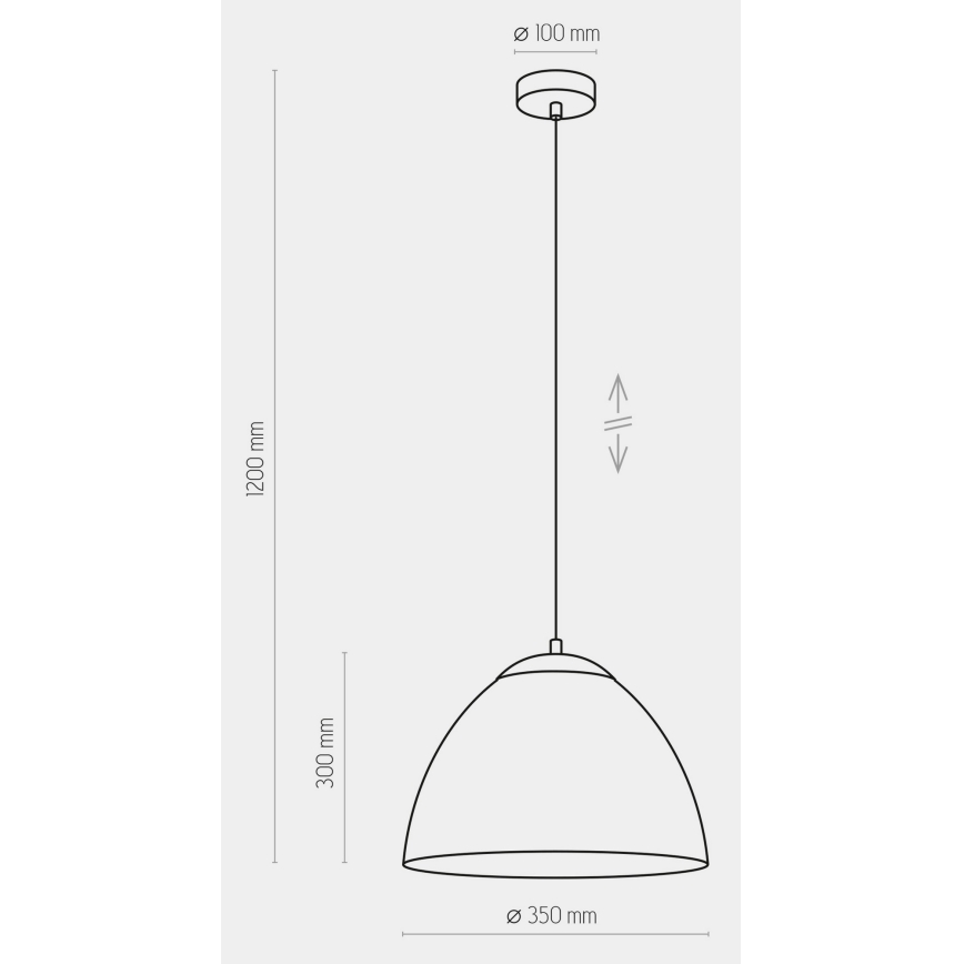 Висящ полилей FARO 1xE27/60W/230V бял