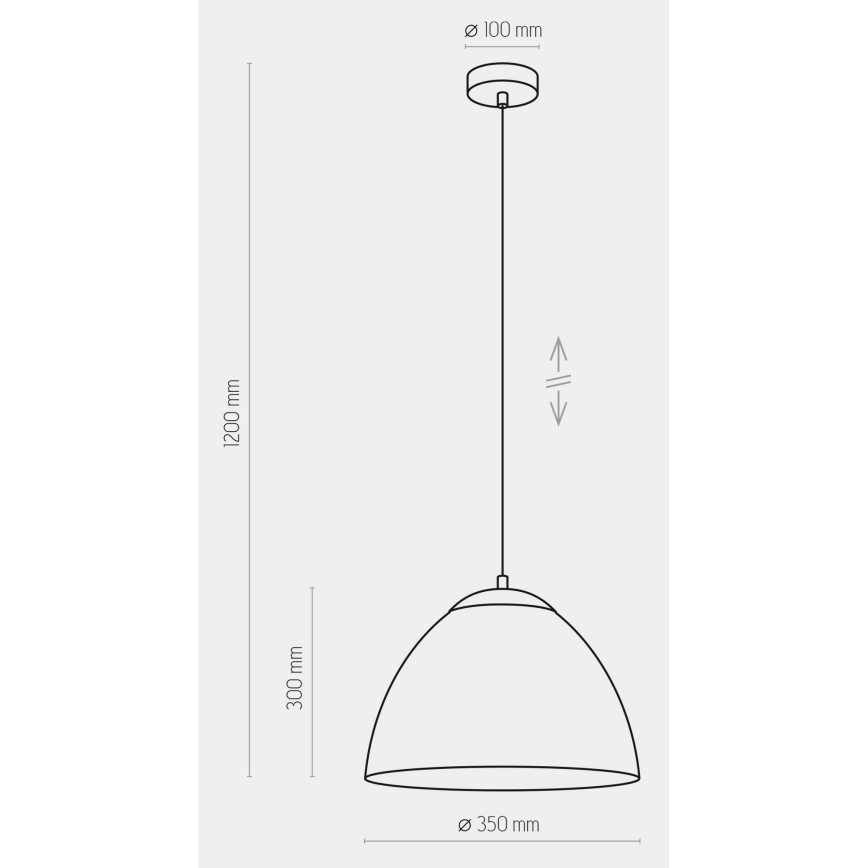 Висящ полилей FARO 1xE27/60W/230V сив