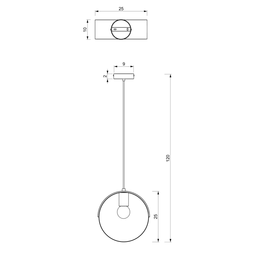 Висящ полилей MALM 1xE27/60W/230V