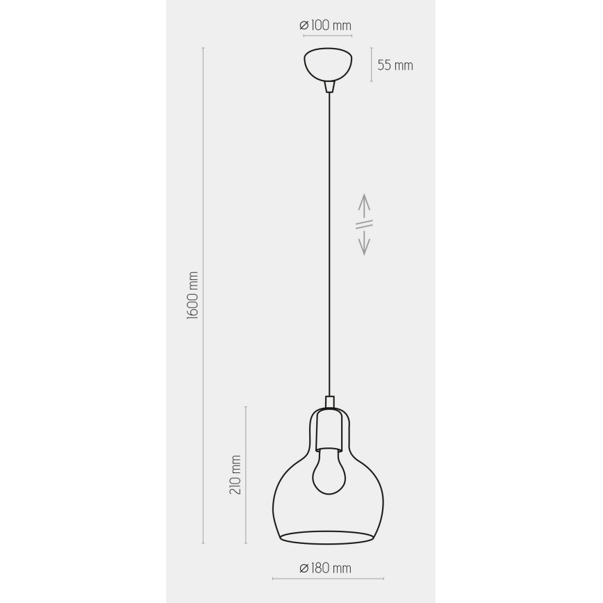 Висящ полилей MANGO 1xE27/60W/230V розов