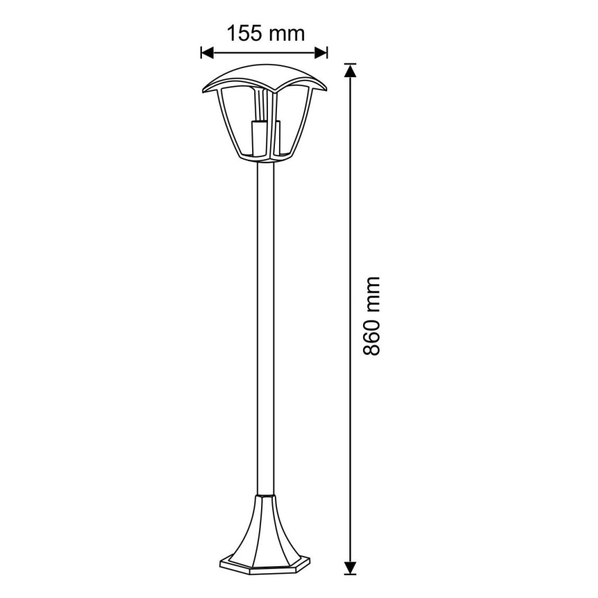 Външна лампа IGMA 1xE27/12W/230V IP44 88 cm