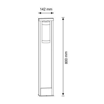 Външна лампа SPECTRA 1xE27/10W/230V IP44 80 cm