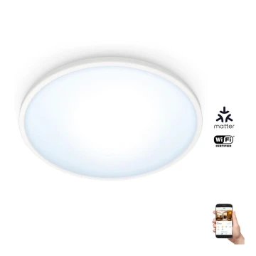 WiZ - LED Димируема лампа SUPERSLIM LED/16W/230V 2700-6500K Wi-Fi бяла