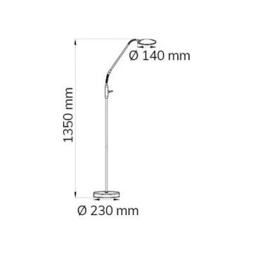 Wofi 3446.01.54.7000 - LED Димируем лампион ORTA LED/12W/230V хром