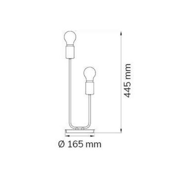Wofi 8255.02.10.8000 - Настолна лампа YORK 2xE27/60W/230V