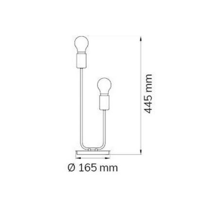 Wofi 8255.02.10.8000 - Стойка за лампа YORK 2xE27/60W/230V