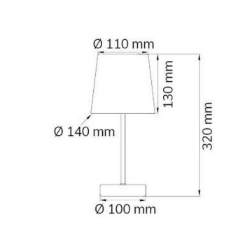 Wofi 832401178000 - Настолна лампа CESENA 1xE14/42W/230V зелен