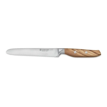Wüsthof - Кухненски назъбен нож AMICI 14 cm маслиново дърво