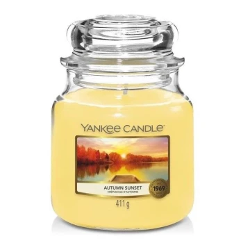 Yankee Candle - Ароматна свещ AUTUMN SUNSET средна 411 гр 65-75 часа