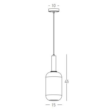 Zambelis 22070 - Пендел 1xE27/40W/230V Ø 15 см златист