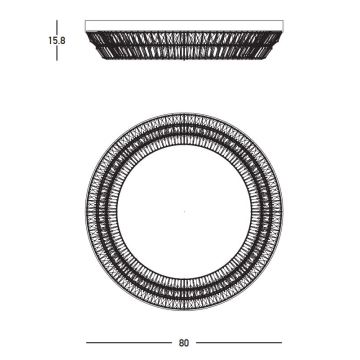 Zambelis 23049 - LED Димируем кристален плафон LED/55W/230V CRI 90 3000K Ø 80 см месинг