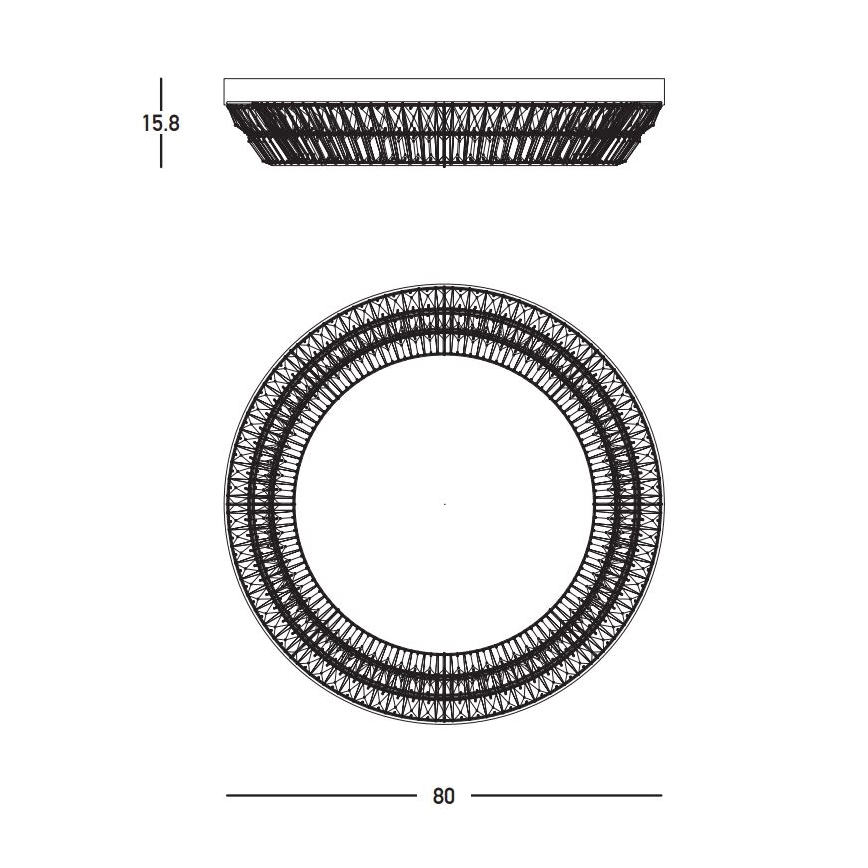 Zambelis 23049 - LED Димируем кристален плафон LED/55W/230V CRI 90 3000K Ø 80 см месинг