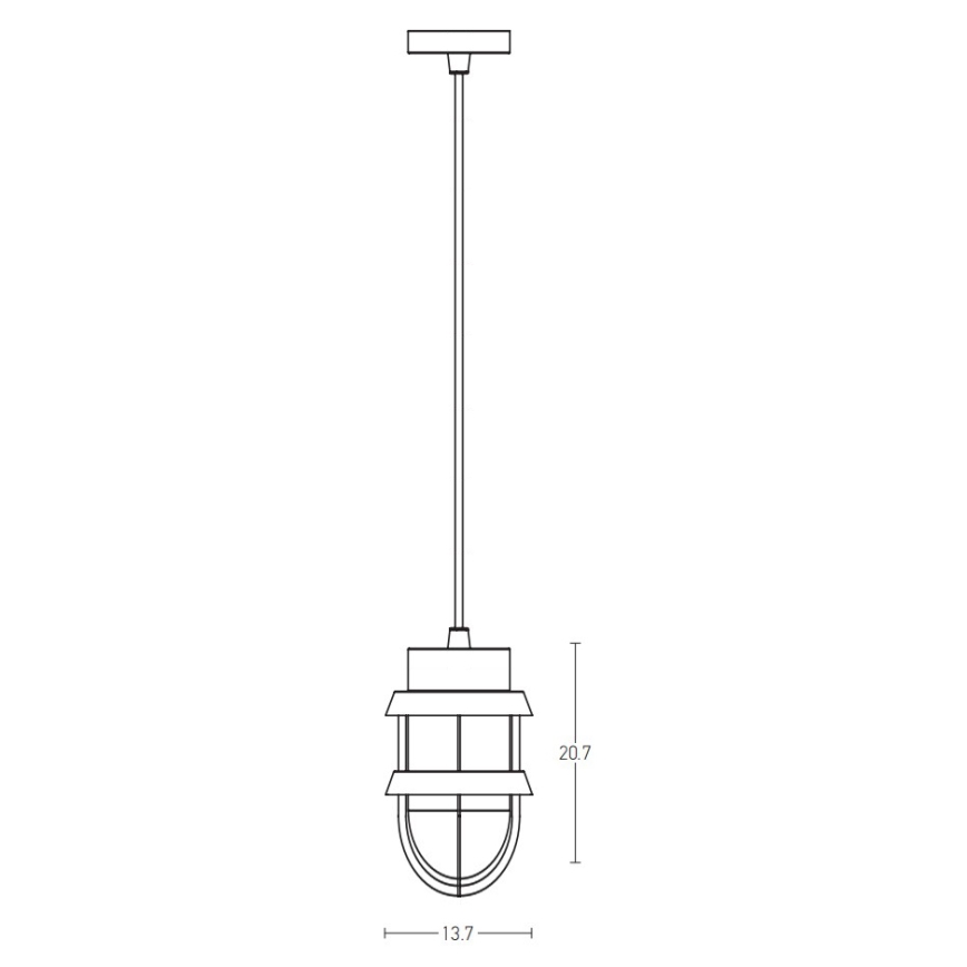 Zambelis E172 - Екстериорен полилей 1xE27/40W/230V IP54 кафяв