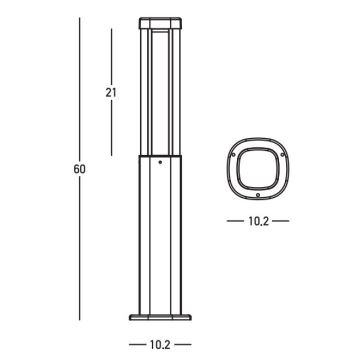 Zambelis E355 - LED Екстериорна лампа LED/7W/230V 3000K IP54 антрацит