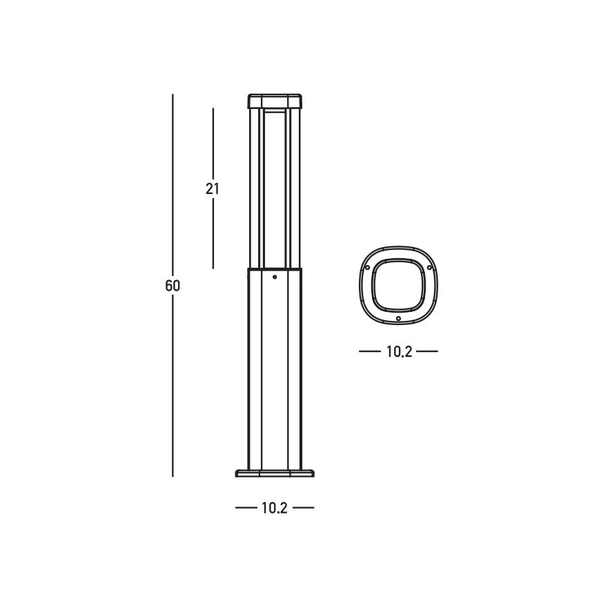 Zambelis E355 - LED Екстериорна лампа LED/7W/230V 3000K IP54 антрацит