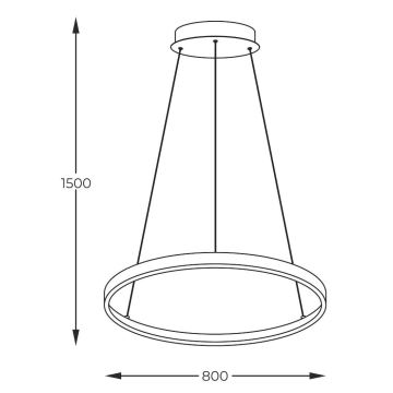 Zuma Line - LED Пендел LED/36W/230V 3000/4000/6000K Ø 80 см златист