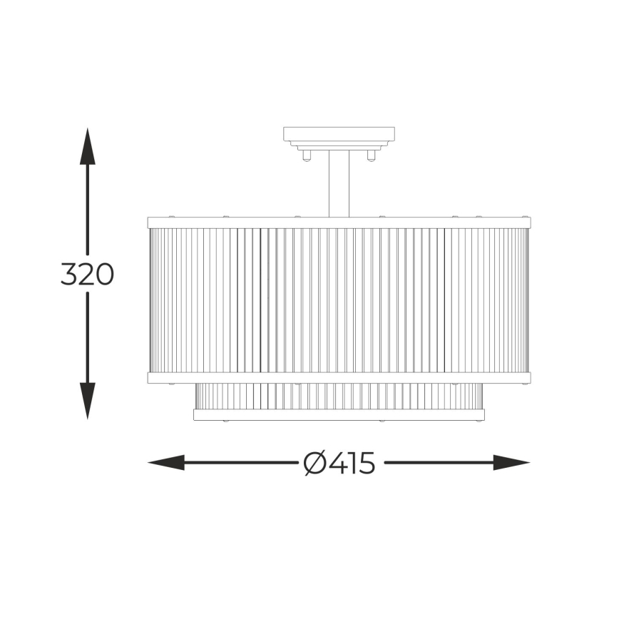 Zuma Line - Висящ полилей 5xE14/60W/230V черен