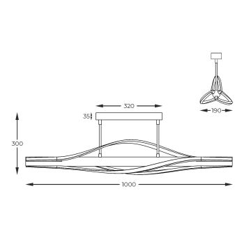 Zuma Line - LED Полилей LED/30W/230V