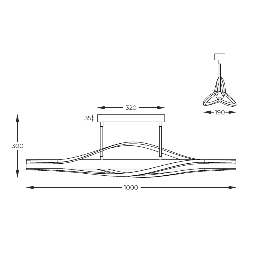 Zuma Line - LED Полилей LED/30W/230V