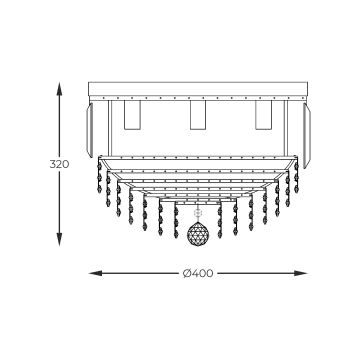 Zuma Line - Плафон 5xE14/40W/230V Ø 40 златист