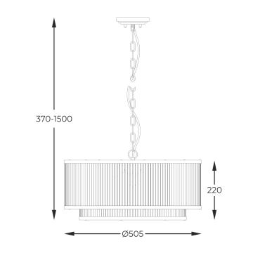 Zuma Line - Пендел 6xE14/60W/230V черен