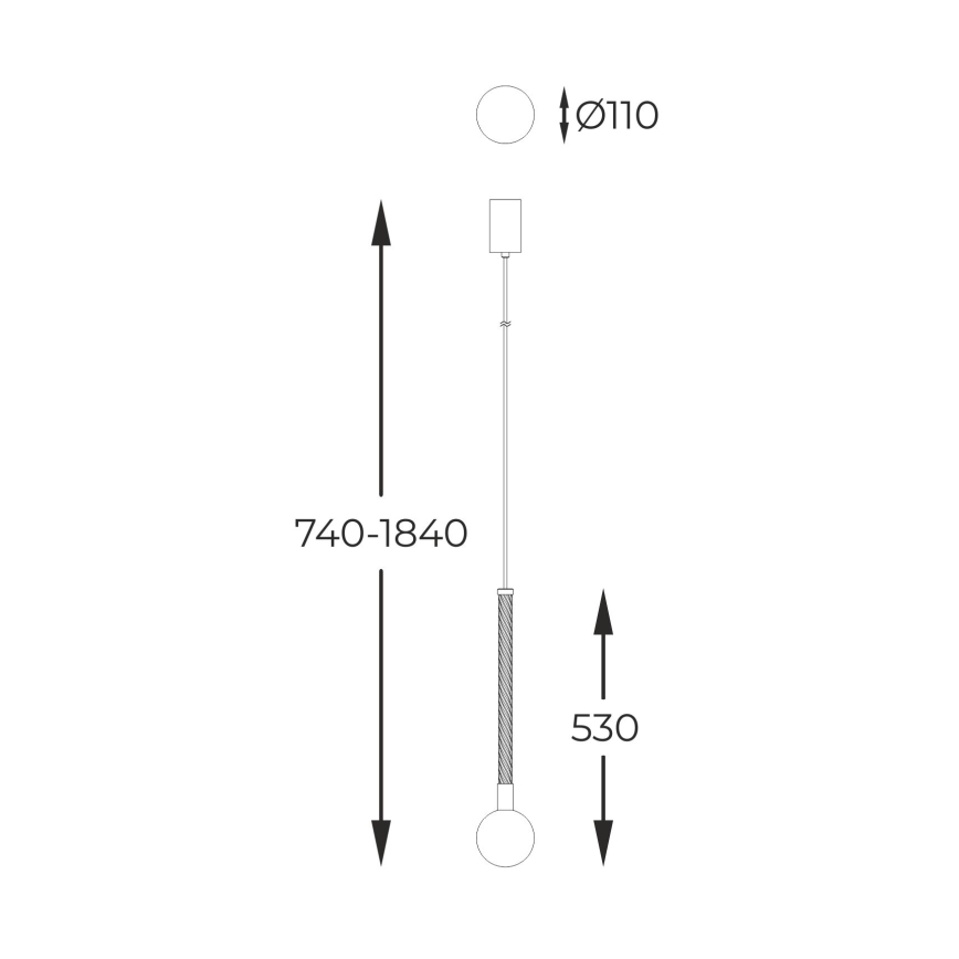 Zuma Line - Пендел 1xG9/6W/230V месинг