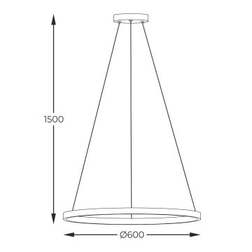 Zuma Line - LED Пендел LED/32W/230V 3000/4000/6000K Ø 60 cm черен