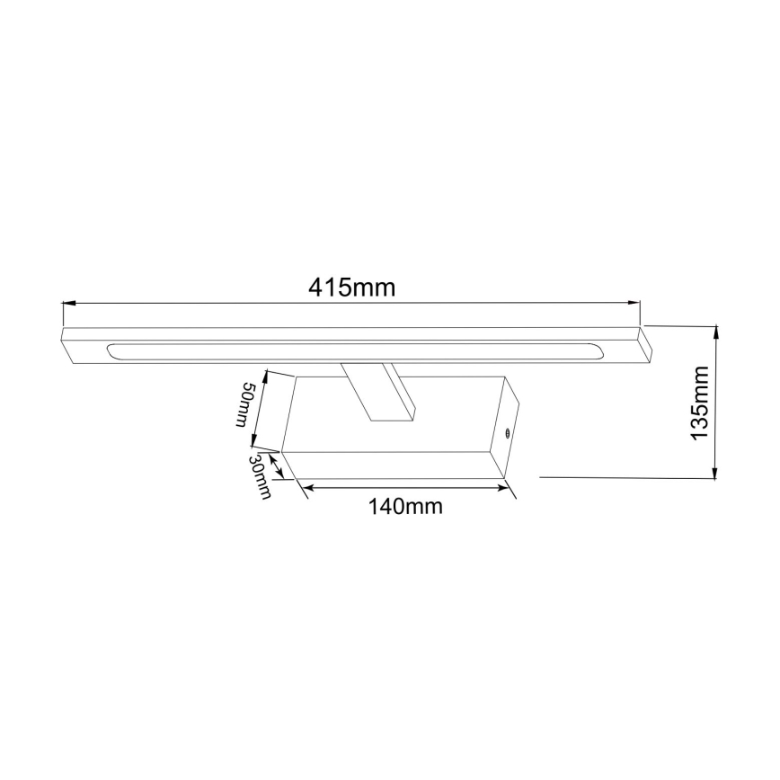 Zuma Line - LED Лампа за огледало в баня LED/12W/230V 41 см IP44 хром