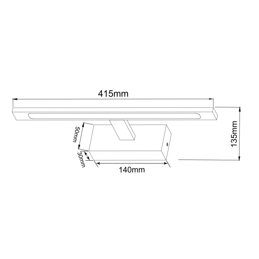 Zuma Line - LED Лампа за огледало в баня LED/12W/230V 41 см IP44 златист