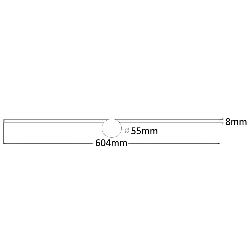 Zuma Line - LED Лампа за огледало в баня LED/8W/230V 60 см IP44 черен