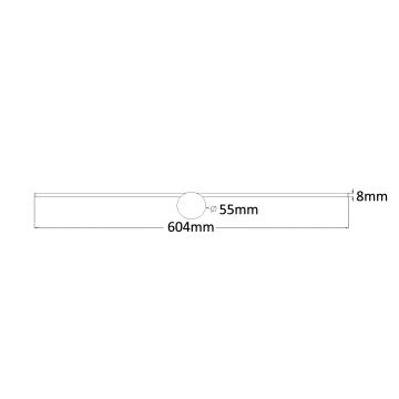 Zuma Line - LED Лампа за огледало в баня LED/8W/230V 60 см IP44 хром