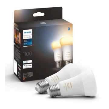 К-кт 2 бр. LED димируеми крушки Philips Hue WHITE AMBIANCE E27/8W/230V 2200-6500K