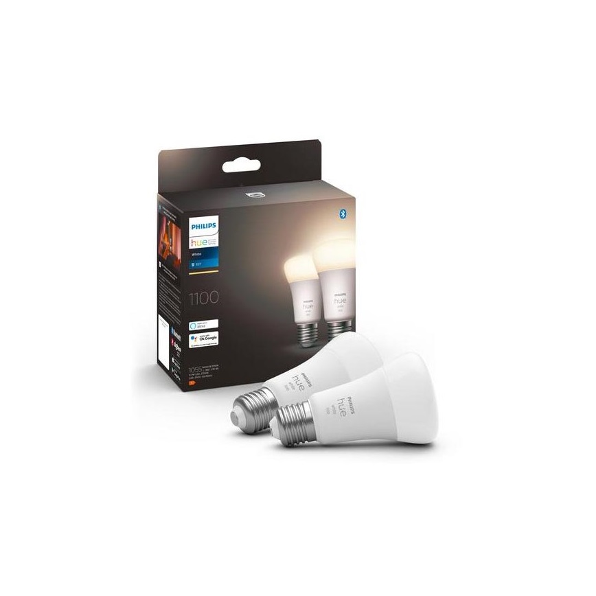 К-кт 2 бр. LED димируеми крушки Philips Hue WHITE E27/9,5W/230V 2700K