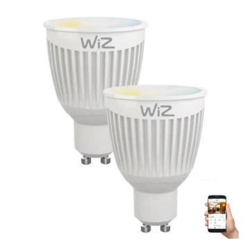 К-кт 2бр. LED димируеми крушки GU10/6,5W/230V 2700-6500K Wi-Fi - WiZ