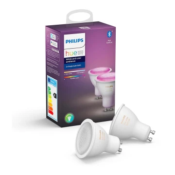 К-кт 2бр. LED димируеми крушки Philips White And Color Ambiance GU10/4,3W/230V 2000-6500K