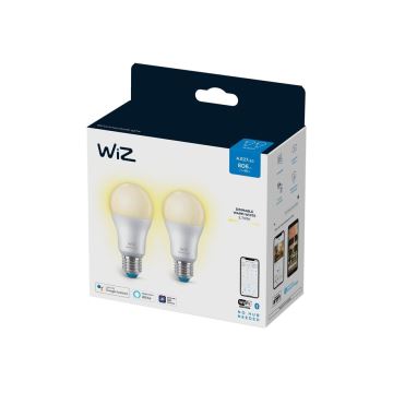 К-кт 2x LED Димируема крушка A60 E27/8W/230V 2700K CRI 90 Wi-Fi - WiZ