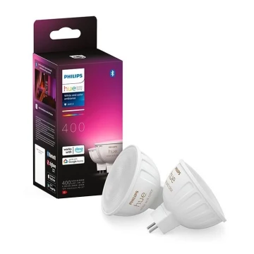К-кт 2x LED RGBW Димируема крушка Philips Hue White And Color Ambiance GU5,3/MR16/6,3W/12V 2000-6500K