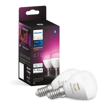 К-кт 2x LED RGBW Димируема крушка Philips Hue White And Color Ambiance P45 E14/5,1W/230V 2000-6500K