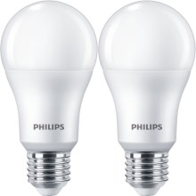 К-кт 2x LED Крушка Philips A67 E27/13W/230V 4000K