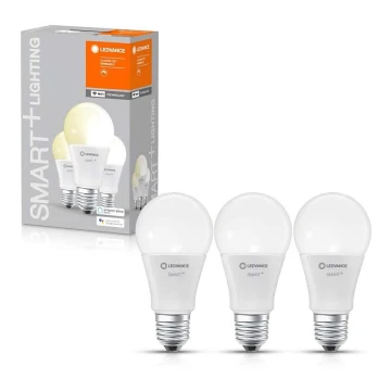 К-кт 3 бр. LED димируема крушка SMART + E27/9,5W/230V 2700K Wi-Fi - Ledvance