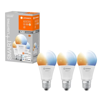 К-кт 3 бр. LED димируема крушка SMART + E27/9W/230V 2700K-6500K Wi-Fi - Ledvance