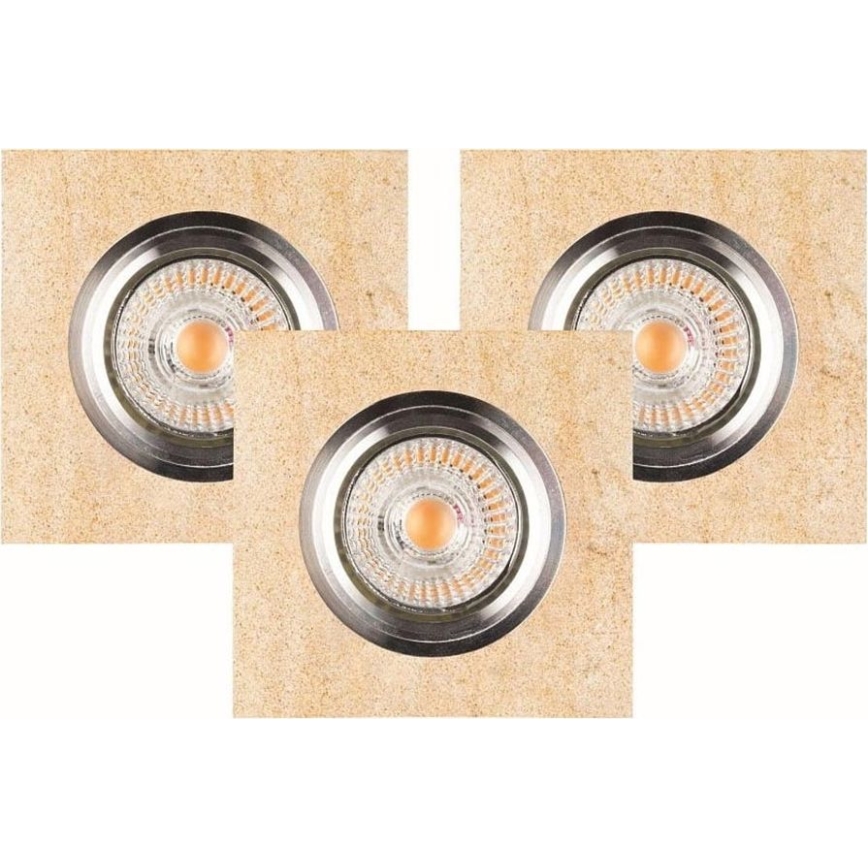 К-кт 3x LED Лампа за окачен таван VITAR 1xGU10/5W/230V CRI 90 пясъчник – FSC сертифицирано