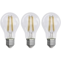 К-кт 3x LED Крушка FILAMENT A60 E27/3,8W/230V 4000K