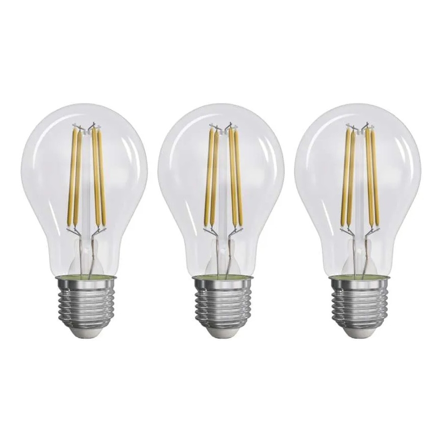 К-кт 3x LED Крушка FILAMENT A60 E27/3,8W/230V 4000K